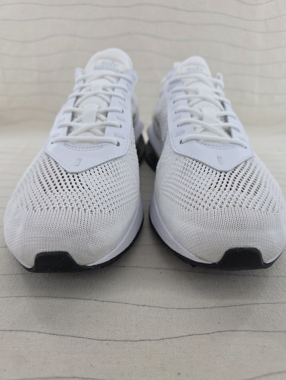 Nike Mens Air Max Flyknit Racer White Athletic Shoes Sneakers FJ4002-100 Sz 10.5 - Picture 4 of 12